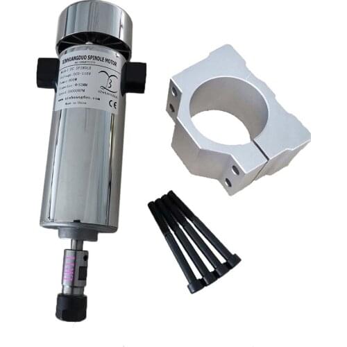 800W DC spindle Motor 0.8KW DC 0-110V 20000RPM CNC Carving Milling Air cold Spindle Motor For Engraving + 1PCS 52mm Clamp