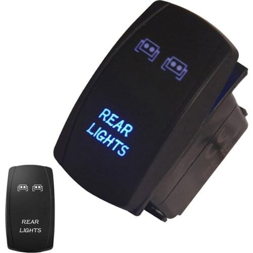 EE support New Auto Car Offroad 12V 20A Toggle Rocker Switch Blue LED Rear Light Lamp 5P Sales