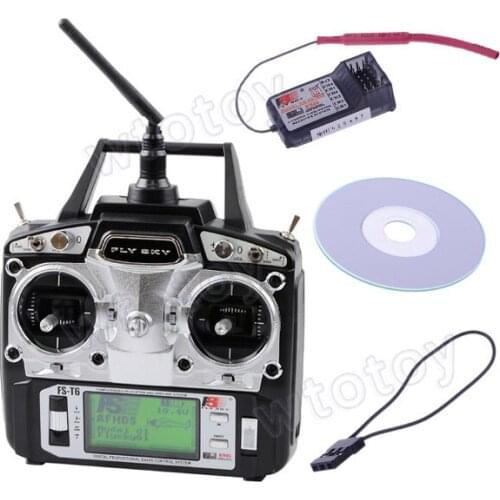 Flysky 2.4G AFHDS 6 Channel Radio System FS-T6 Transmitter Model 2 T6 Remote Control Hot Selling