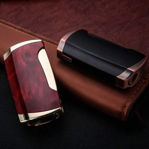 Torch Lighter Cigars Double Jet Flame Lighter with Cigar Punch Refillable Butane Lighter Outdoor Windproof Lighter