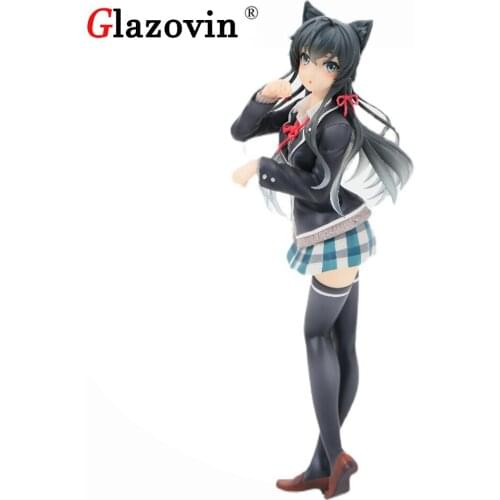 Glazovin Original Genuine Taito Coreful Japanese 20cm My Youth Romantic Comedy Yukinoshita Yukino Cat Ear PVC Action Figure