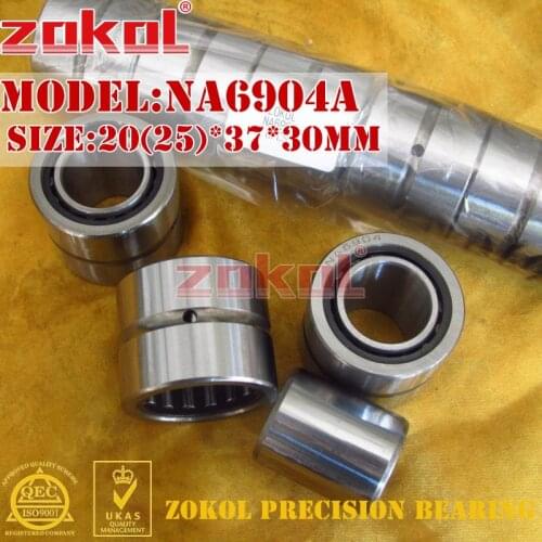 ZOKOL NA6904 A NA6904A Entity ferrule needle roller bearing 20*37*30mm RNA6904A 25*37*30mm