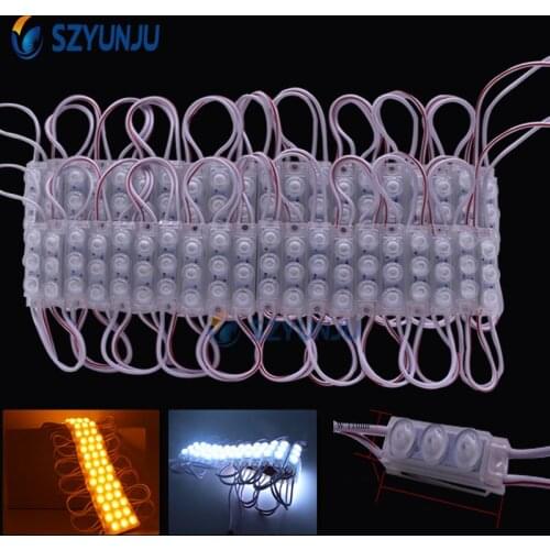 LED Injection Module With Round Lens Mini 2835 LED Modul IP68 Super Bright Small LED Sign Module 3 LED 40x11mm 20-100pcs