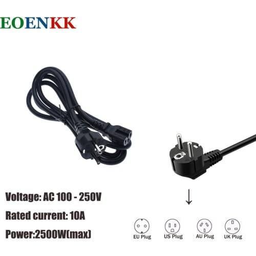 110V 220V 240V charger Cable Computer Monitor Replacement Power Cord 3 Pin Connector,Cable For Computers, TVs, Monitors, & More
