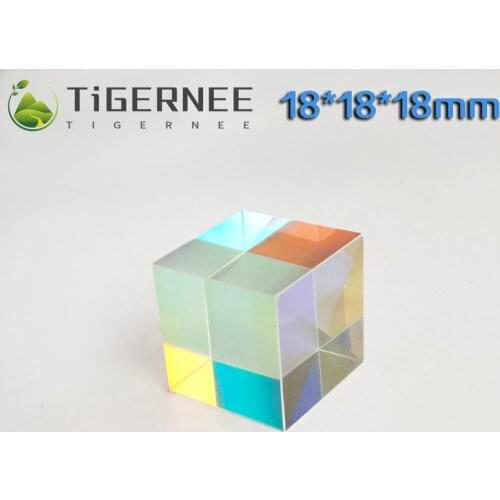 18*18*18mm Hexahedral Bright 18MM Light Cube Gift Optical Splitter Prism for Childrens Popular Science Experiments