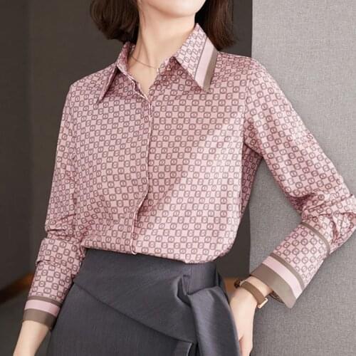 New Spring Autumn casual Long Sleeve Womens Blouses ladies shirts Vogue print Shirts Tops Blusas Mujer
