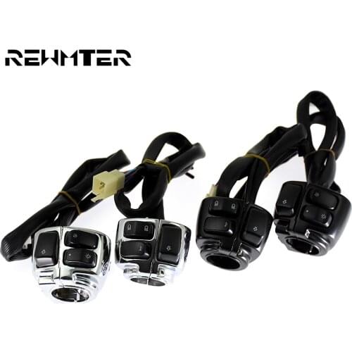 Motorcycle 1" 25m Handlebar Control Horn Turn Signal Switch With Wiring Harness For Harley Sportster Softail Dyna V-ROD 96-2012