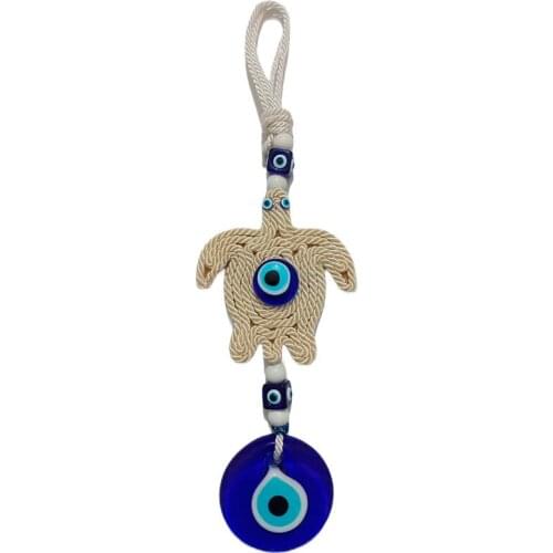 Turtles Hand-Woven Macrame Pendant Ornament Wall Hanging Decoration Baby Door Living Room Garden Balcony Decor Evil Eye