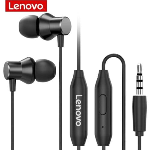 Lenovo HF130 Bass Sound Wired Earphone In-Ear Sport Earphones With Mic For iPhone Samsung Headset Fone de Ouvido Auriculares MP3