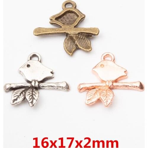 50pcs zinc alloy Animal bird Charms for Jewelry Making 5832