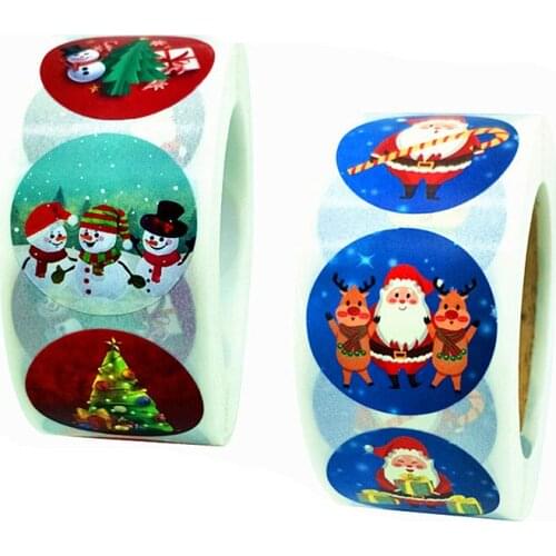 Cute Unicorn Christm as Thank You Stickers Kawaii Kids Cartoon tape sSicker Rolls for packaging student Seal Stationary 500pcs
