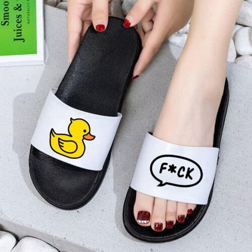 Kawaii duck women Slippers New Summer cartoon Girl ladies Slippers eva Non-slip Beach Shoes woman Home Sandals Female Flip Flops