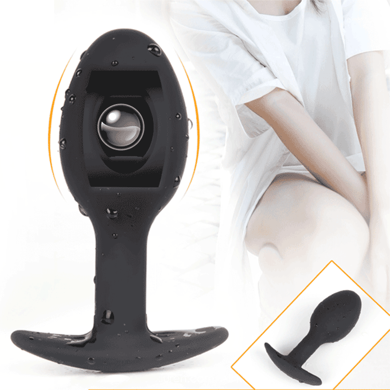 Silicone Butt Plug Anal Toys for Woman with Inside Balls Anal Dilator,Anal Plug Beads Bullet Vibrator Anus Stimulate Sex Shop