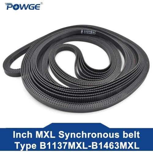 POWGE MXL Timing belt B358 B360 B363 B365 B371 Width 6.35mm 025 Teeth 358 360 363 365 371 Synchronous belt B360MXL B365MXL