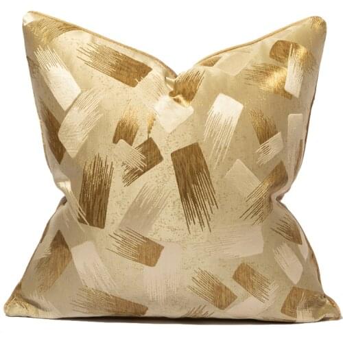 Champagne Gold Cushion Cover Sofa Pillow Simple Modern Pillow Case Light Luxury Throw Pillowcover Home Decor Cushion Cover 50x50