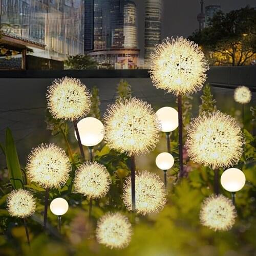 LED Solar Light Outdoor Dandelion Lights Garden Decoration String Lamp Courtyard IP65 Waterproof Solar Light Fairy Lamps