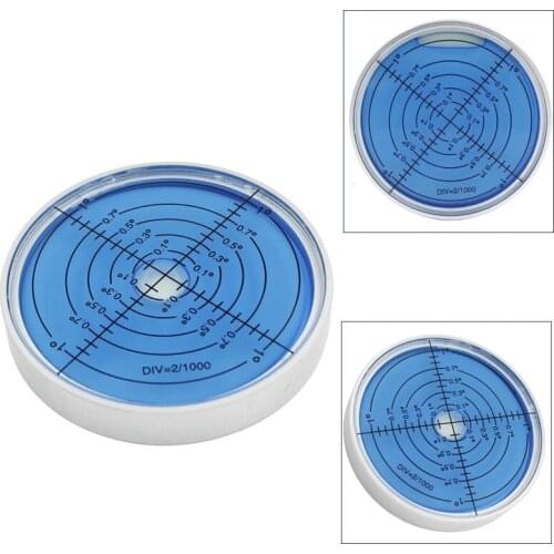 Night Vision Luminous Round Level Bubble Plastic Bubble Level Accuracy Size 60X10mm