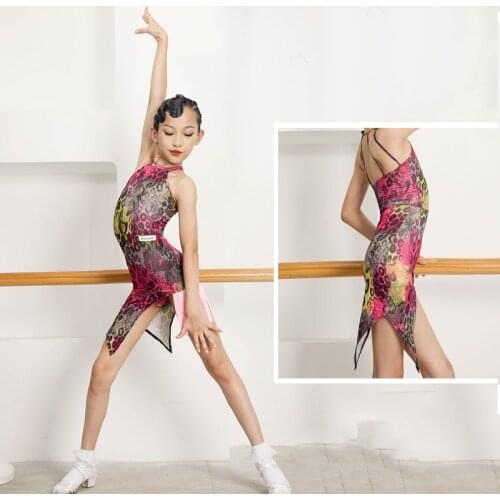 Latin Dance Costumes Girls Sling Fringe Practice Dress Rumba Outfits Tango Stage Performance Clothing Samba Tassel Skirt DWY6019