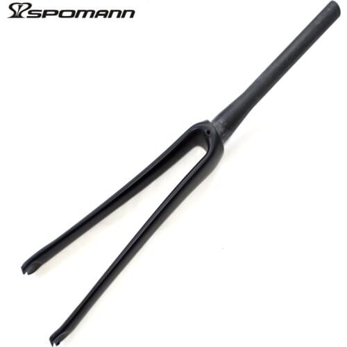 Carbon Fiber Road Bike Fork 700C UD Tapered Steering Tube Highway Tire Bicycle Fork Bicicleta V Brake Bike Parts