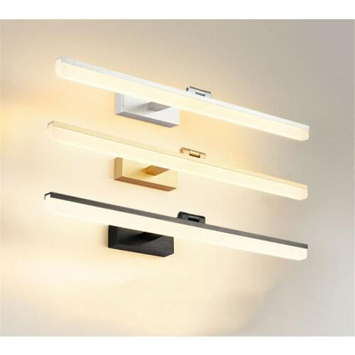 Gold Indoor Bathroom LED Sconce Light Fixture Lighting Hallway Makeup Lighting Waterproof Aluminum Lamps