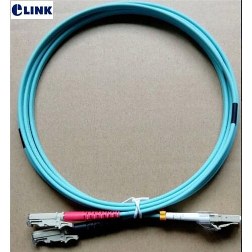 10pcs E2000-LC fiber patchcords DX OM3 MM 1M 2M 3M 5M 7M 10Mtr optical fibre jumper Multimode Duplex 2.0mm 3.0mm free shipping