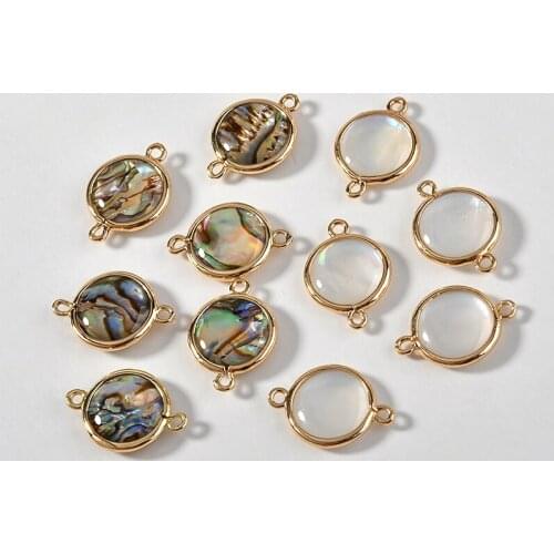 13*18mm geometric round shape 30pcs/lot color shell decoration alloy charms diy jewelry earring/necklace pendants accessory