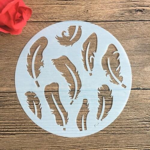 6 inches Circle mold DIY Pattern hollow template Stencils cake baking sugar powder sieve mold graffiti drawing tiles Stencils-7