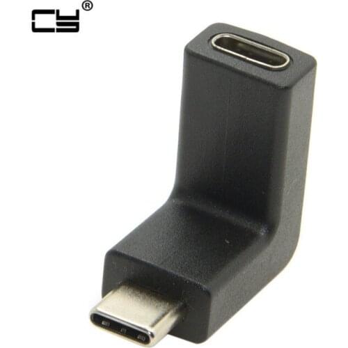 90 Degree Up or Down Angled USB 3.1 Type-C Male to Female Extension Adapter for Laptop & Tablet & Mobile Phone