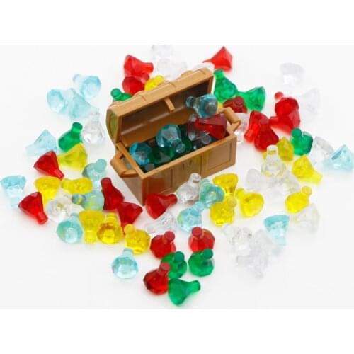 Pirates Treasure Accessories Parts Building Blocks City Jewelry Gem Box City Friends Figure Accessories Bricks Kids Toy For Gift