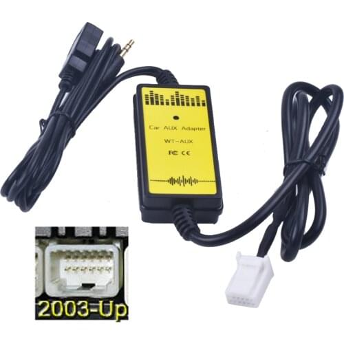 Car CD Adapter MP3 Audio Interface AUX USB Adapter SD 2x6P Connect CD Changer for Toyota Camry Corolla Auris Lexus
