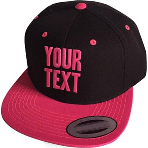 10 pcs MOQ emboss embroidery logo custom text customized color big size tennis snap closing golf tour cap custom baseball hat