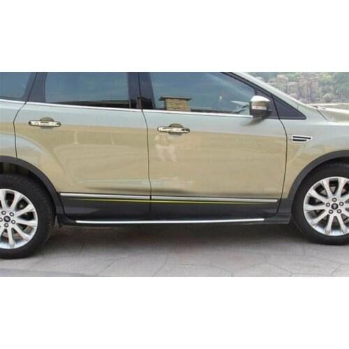 For Ford Escape 2013-2018 Chrome Door Side Body Molding Trim Protector Strip