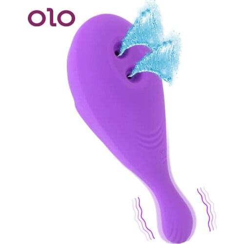 Double Suction Vibrators 8 Vibration 5 sucking G-spot Vibrating Dildo Whale Shape Sex Toys for Women Clitoris Stimulator