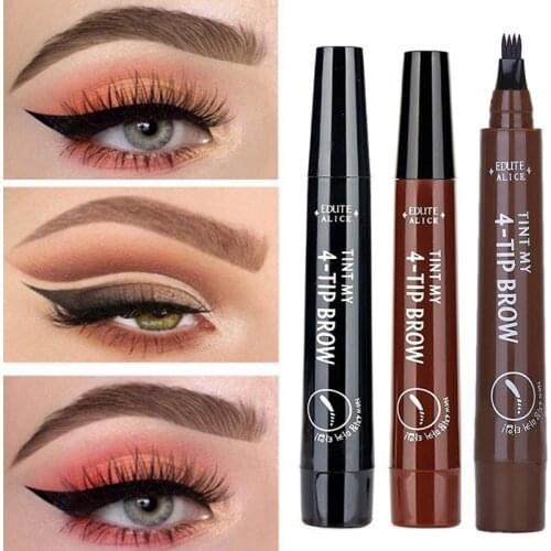 5 Colors Waterproof Natural Eyebrow Pen Four-Claw Eye Brow Tint Makeup Long Lasting Liquid Eyebrow Pencil Cosmetics