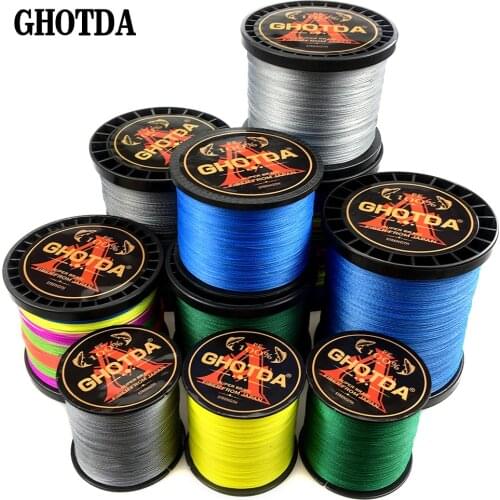 GHOTDA 1000M X4 X8 X9 Carp Fishing line 9/8/4 Strands PE Braided Multifilament 0.11-0.70mm Fishing Braid