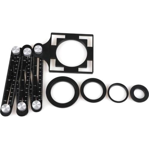 Tile Hole Locator Aluminum Folding Positioning Ruler Professional DIY Wood Tiling Flooring Tool Angle Ruler Finder Template Tool