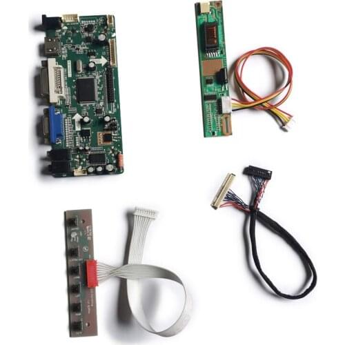 M.NT68676 display controller board DIY kit 1CCFL 30Pin VGA+DVI LVDS 1024*768 For QD14XL07/QD14XL12/QD14XL19/QD14XL20 screen