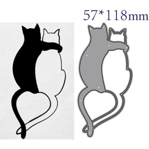 Cute Cat Metal Cutting Dies Stencil Scrapbooking Embossing Paper Card Craft DIY