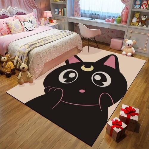 Cute Cartoon Animals Kittens Unicorns Floor Mats Door Mats Anti-slip Mats Carpets Bedroom Living Room Home Decoration