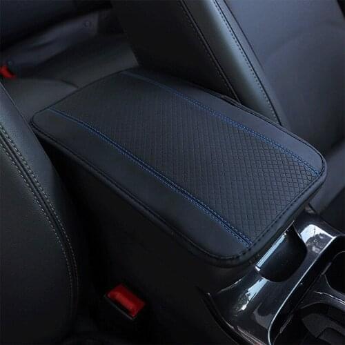 Fashion PU Leather Car Armrest Pad Cover Auto Centre Console Box Cushion Embossing Non-slip Protector Pad Car Accessories