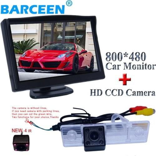 Fit for Chevrolet Epica/Lova/ Aveo/Captiva car rear view monitor 5" with auto wire car rear camera 170 wide viewing degree