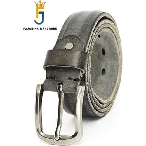FAJARINA High-grade Fashion Cowhide Belt 100% Cowhide Genuine Leather Fashionable Belts for Men 3.8cm Wide N17FJ760