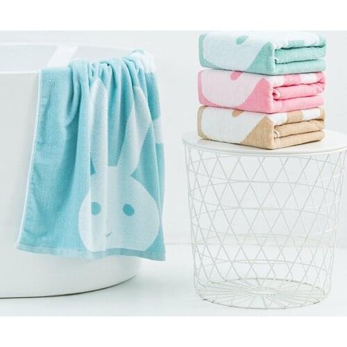 Cotton cartoon bath towel 70*140cm, soft absorbent bath towel, beach towel, bath towel