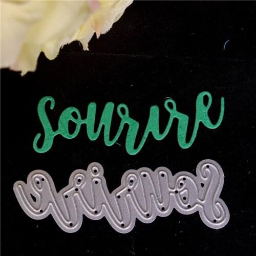New French text word Metal cutting dies cut die mold 2019 Scrapbook paper craft knife mould blade punch stencils dies