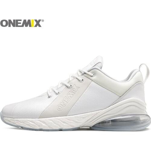 ONEMIX Winter Sneakers For Men Running Shoe For Women Outdoor Jogging Shoes Shock Absorption Cushion Soft Midsole Leather Shoes
