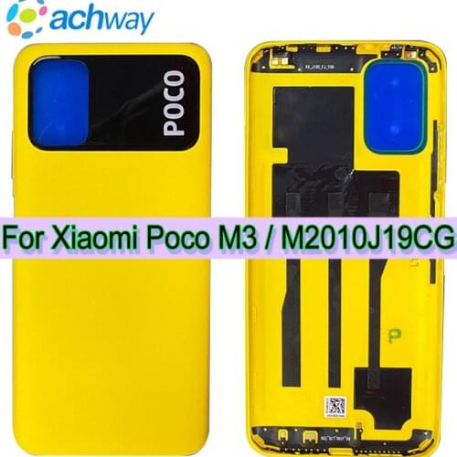 ORIGINAL For Xiaomi Poco M3 Battery Cover M2010J19CG Back Glass Panel Rear Housing case 6.53" For Xiaomi Poco M3 Back Cover