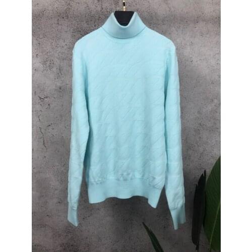 !!! Sale 10.40 Hot Unisex New Jacquard Letter Knitted Turtleneck Pullover Sweater Women Warm Knitwear