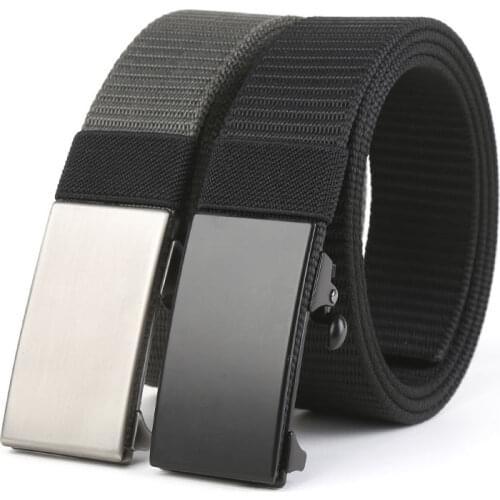 New belt mens automatic buckle business casual belt mens belt nylon belt all-match pants belt