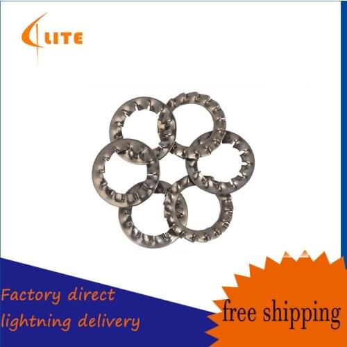 Stainless Steel Lock Washer/External and Internal Sawtooth Pad Multi-tooth Anti-skid Stop Anti-release Gasket GB862 M3-M24 30Pcs