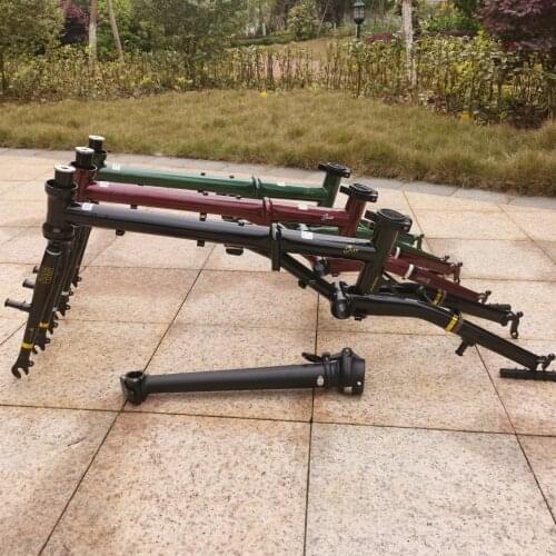 Fnhon CR-MO Steel Folding Bike Frameset 16" 305 349 V Brake/Disc Brake Road Bicycle Frame Fork FG1611 Children/Adults